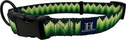 Hamilton Nylon Weave Standard Dog Collar, Green, Small/Medium: 12 to 18-in neck, 5/8-in wide