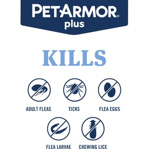 PetArmor Plus Flea & Tick Spot Treatment for Dogs, 45-88 lbs, 6 Doses (6-mos. supply)