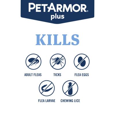 Show full view: PetArmor Plus Flea & Tick Spot Treatment for Dogs, 45-88 lbs, 6 Doses (6-mos. supply) slide 3 of 11