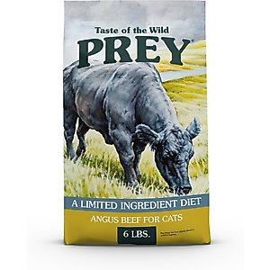 Taste of the Wild PREY Angus Beef Formula Limited Ingredient Recipe Dry Cat Food, 6-lb bag