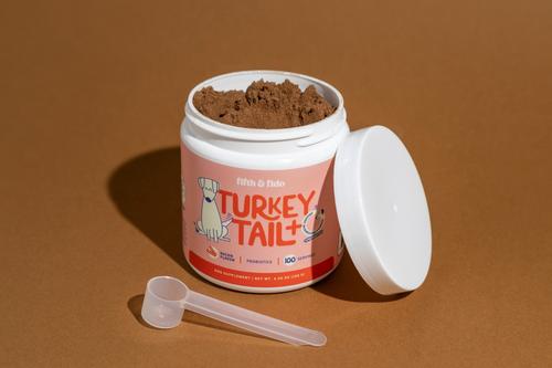 Show full view: Fifth & Fido Turkey Tail+ Mushroom Bacon Flavored Dog & Cat Powdered Supplement, 2.97-oz jar slide 8 of 9