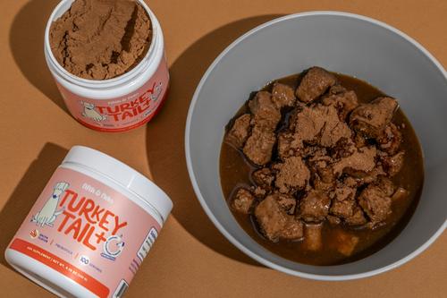 Show full view: Fifth & Fido Turkey Tail+ Mushroom Bacon Flavored Dog & Cat Powdered Supplement, 2.97-oz jar slide 5 of 9