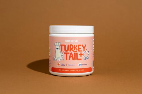Show full view: Fifth & Fido Turkey Tail+ Mushroom Bacon Flavored Dog & Cat Powdered Supplement, 2.97-oz jar slide 6 of 9
