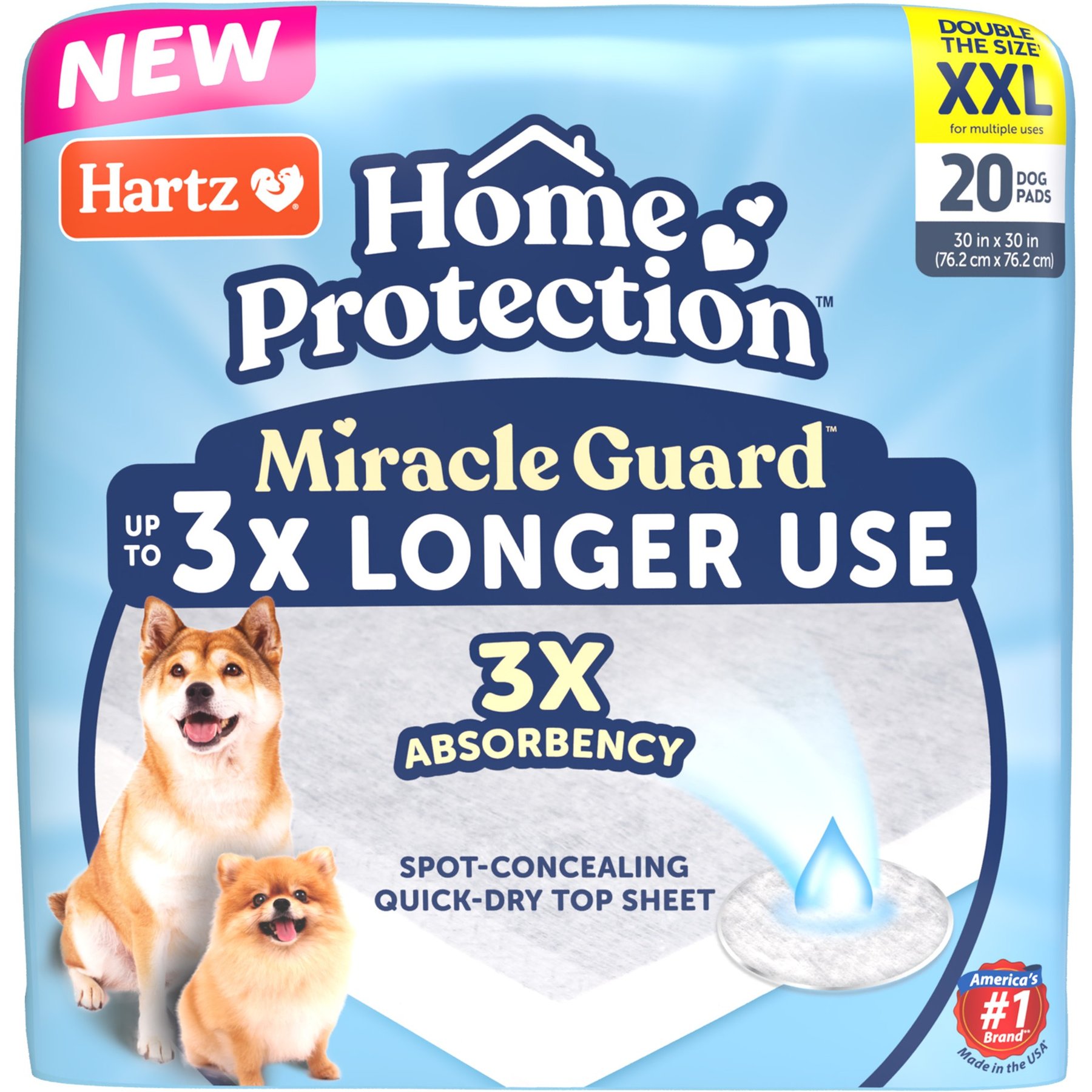 HARTZ Home Protection Miracle Guard Dog Potty Pads XX Large 20 count Chewy