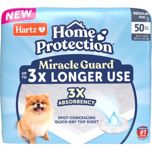 Hartz Home Protection Miracle Guard Dog Potty Pads, Regular, 50 count