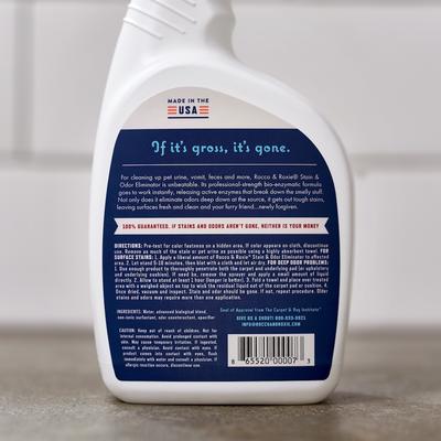 Show full view: Rocco & Roxie Supply Co. Professional Strength Pet Stain & Odor Eliminator, 32-fl oz spray slide 2 of 11
