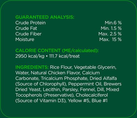 Show full view: Minties Large Mint Flavored Dental Dog Treats 50+ lbs, 32-oz bag, 24 count slide 9 of 12