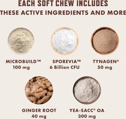 Rocco & Roxie Supply Co. Duck Flavored Probiotic Digestive Aid Soft Chew Supplement for Dogs, 60 count slide 2 of 6