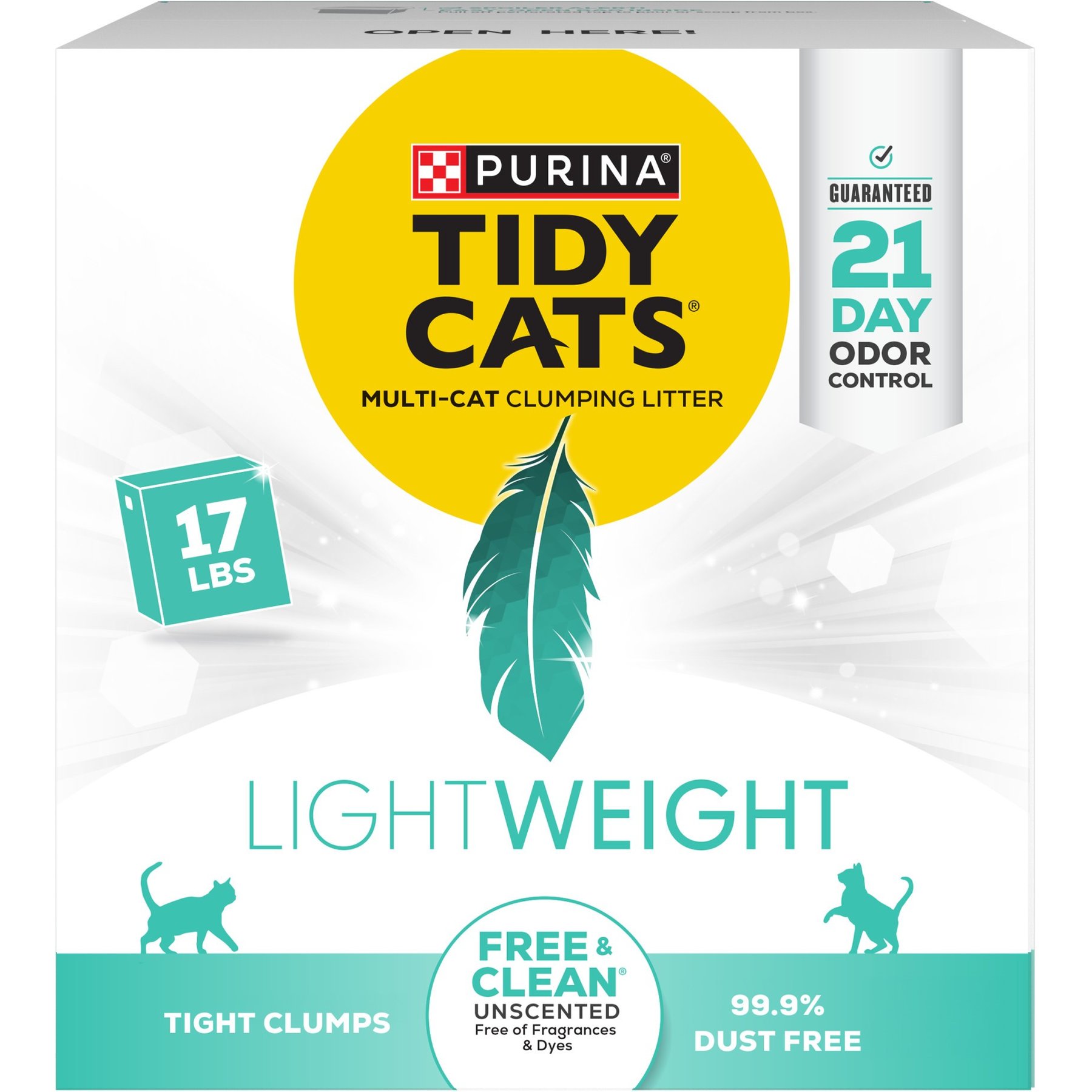 TIDY CATS Free Clean Lightweight Unscented Clumping Clay Cat Litter 17 lb box Chewy