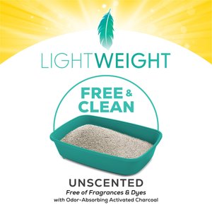 Tidy Cats Free & Clean Lightweight Unscented Clumping Cat Litter, 17-lb box