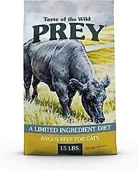 Taste of the Wild PREY Angus Beef Formula Limited Ingredient Recipe Dry Cat Food, 15-lb bag