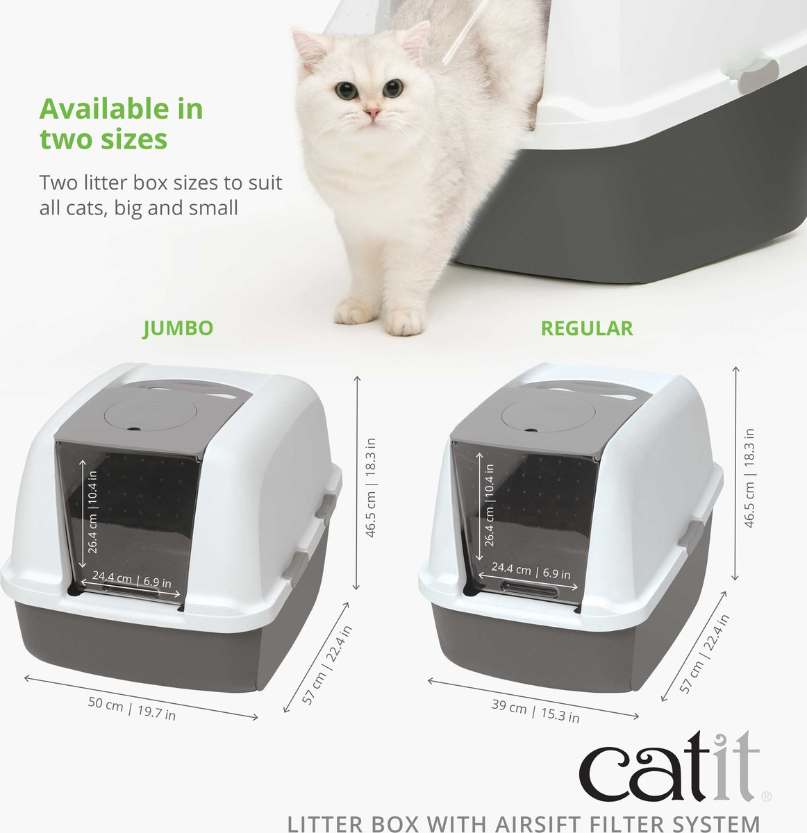 Catit jumbo white tiger litter box best sale