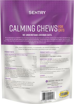 Show full view: Sentry Calming Chews Supplement for Cats, 4-oz bag slide 3 of 8