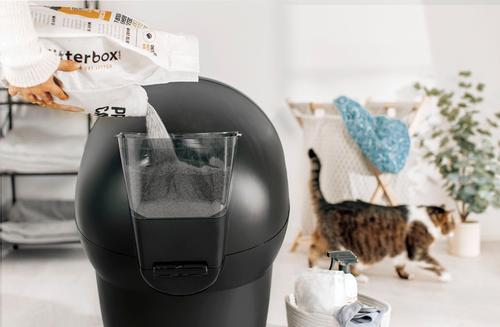 Show full view: Whisker Litter-Robot 4 LitterHopper Cat Litter Refill System, Black slide 4 of 6