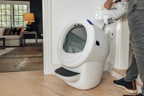 Show full view: Whisker Litter-Robot 4 LitterHopper Cat Litter Refill System, White slide 2 of 6