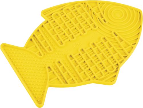 Show full view: LickiMat Casper Non-Skid Thermoplastic Rubber Cat Bowl, Yellow, Standard slide 5 of 6