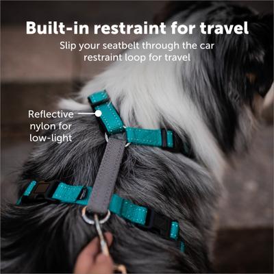 Show full view: PetSafe 3-in-1 Reflective Dog Harness with Car Control Strap, Black, Large: 29.5 to 42.5-in chest slide 3 of 10