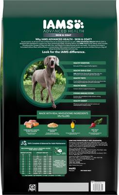 Show full view: Iams Advanced Health Skin & Coat Chicken & Salmon Recipe Adult Dry Dog Food, 27-lb bag slide 3 of 11