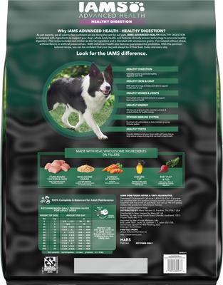 Show full view: Iams Advanced Health Adult Healthy Digestion with Real Chicken Dry Dog Food, 36-lb bag slide 3 of 11