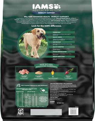 Show full view: Iams Advanced Health Mobility Support Chicken & Whole Grain Recipe Adult Dry Dog Food, 36-lb bag slide 3 of 11