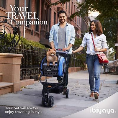 Show full view: Ibiyaya 5-in-1 Combo EVA Airline-Approved Dog & Cat Carrier & Stroller, Blue slide 4 of 9