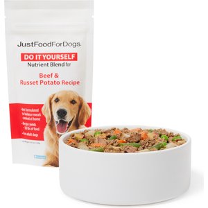 JUSTFOODFORDOGS DoItYourself Beef Russet Potato Recipe Fresh Dog Food Recipe Nutrient Blend Chewy