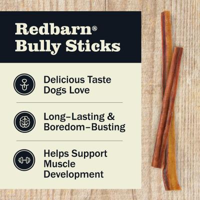Show full view: Redbarn Premium 7" Bully Sticks Dog Treats, 6 count slide 3 of 12