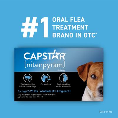 Show full view: Capstar Flea Oral Treatment for Dogs, 2-25 lbs, 6 Tablets + PetArmor 7 Way Dewormer for Hookworms, Roundworms & Tapeworms, 2 count slide 5 of 10