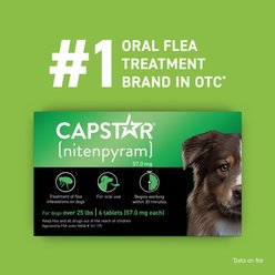 Capstar Flea Oral Treatment for Dogs, over 25 lbs, 6 Tablets slide 2 of 9