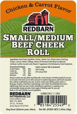 Show full view: Redbarn Glazed Beef Cheek Roll Dog Chew, Small/Medium slide 10 of 12