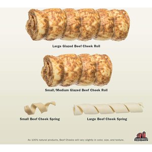 Redbarn Glazed Beef Cheek Roll Dog Chew, Large