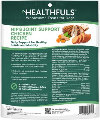 Show full view: Healthfuls Hip & Joint Support Chicken Recipe Dog Treats, 12-oz bag, bundle of 2 slide 3 of 10