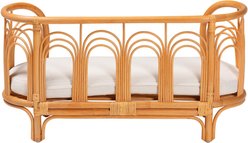 Bencmate Indoor Bohemian Rattan Orthopedic Oval Sleeping Platform Novelty Elevated Dog & Cat Bed, Beige, Medium slide 2 of 5