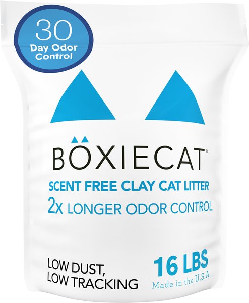 Boxiecat Scent Free Premium Clumping Clay Cat Litter 28 lbs