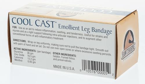 Show full view: Hawthorne Products Horse First Aid Cool Cast Emollient Leg Bandage, 1 box, 12 count, 3-in x 10-yd slide 4 of 9