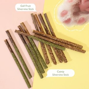 Fashion's Talk Indoor Silvervine Sticks Apple Cat Chew Toy, Multicolor, 2 count