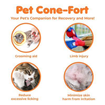 Show full view: SunGrow Post-Surgery Soft Cone Dog & Cat Recovery Collar, Orange, Medium slide 5 of 8