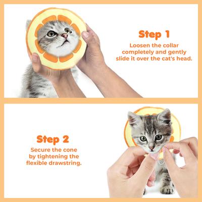 Show full view: SunGrow Post-Surgery Soft Cone Dog & Cat Recovery Collar, Orange, Medium slide 6 of 8