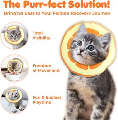 SunGrow Post-Surgery Soft Cone Dog & Cat Recovery Collar, Orange, Medium slide 2 of 6