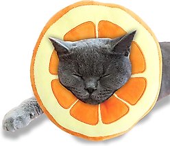 SunGrow Post-Surgery Soft Cone Dog & Cat Recovery Collar, Orange, Medium