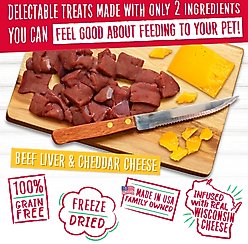 Charlee Bear Meaty Bites Beef & Cheese Grain-Free Freeze-Dried Dog Treats, 2.25-oz bag slide 2 of 8