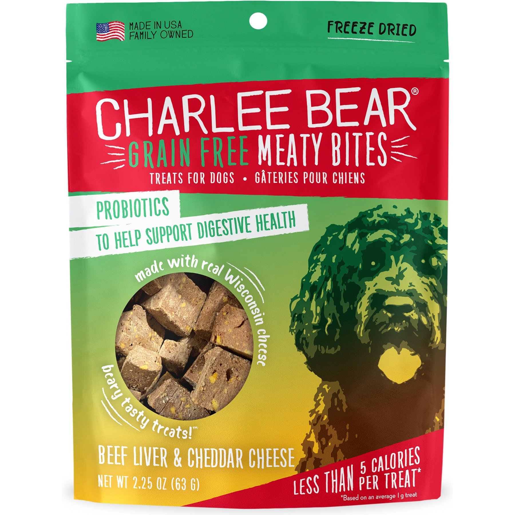 Charlee Bear Necessities Freeze-Dried Pork Recipe Skin & Coat Support Grain-Free Dog Food Topper