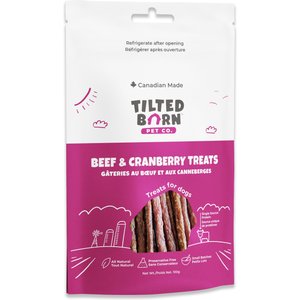 Tilted Barn Pet Company Beef & Cranberry Recipe Jerky Dog Treats, 3.53-oz bag
