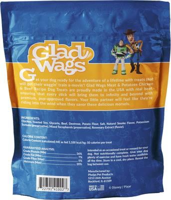 Show full view: Disney Glad Wags Meat & Potatoes Flavor Grain-Free Dog Treats, 12-oz bag slide 3 of 6