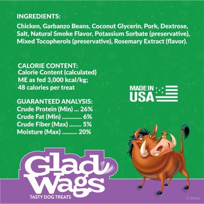 Show full view: Disney Glad Wags Pork & Beans Flavor Grain-Free Dog Treats, 12-oz bag slide 4 of 6