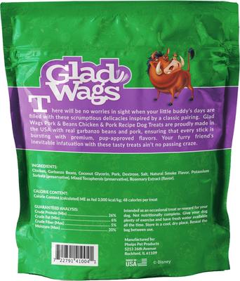 Show full view: Disney Glad Wags Pork & Beans Flavor Grain-Free Dog Treats, 12-oz bag slide 3 of 6