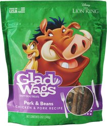 Disney Glad Wags Pork & Beans Flavor Grain-Free Dog Treats, 12-oz bag