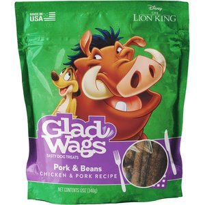 Disney Glad Wags Pork & Beans Flavor Grain-Free Dog Treats, 12-oz bag