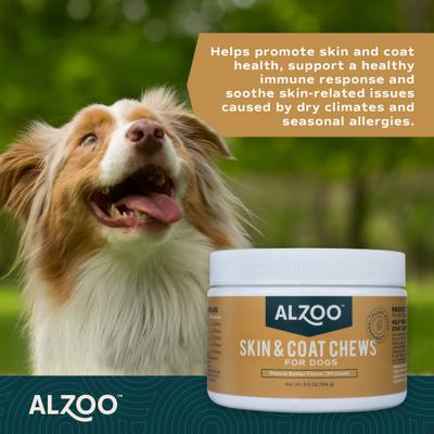 Show full view: ALZOO Skin & Coat Soft Chews Supplement for Dogs, 90 count slide 7 of 10