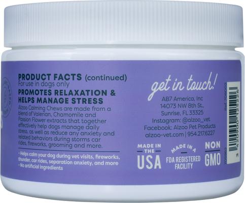 Show full view: ALZOO Calming Soft Chews Supplement for Dogs, 90 count slide 6 of 10